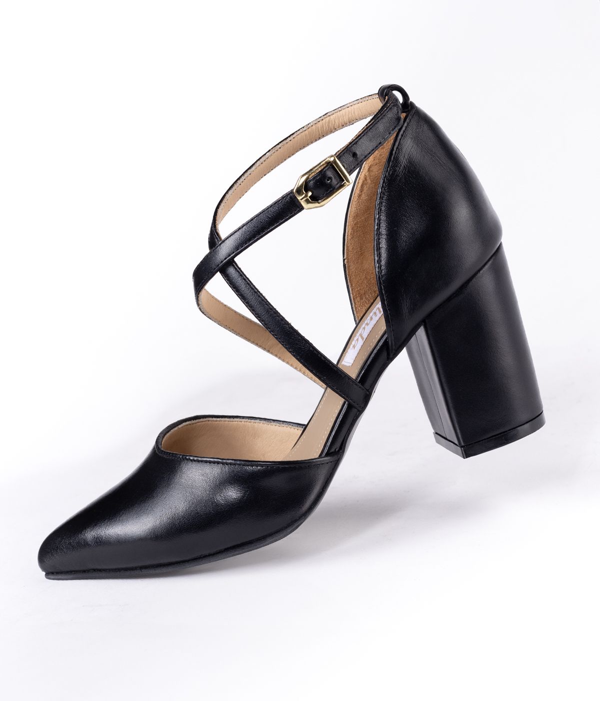 Stiletto Negro Doble Tira